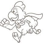 Desenhos de aves para colorir - galinha 2