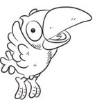 Desenhos de aves para colorir - loro