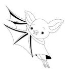 Desenhos de aves para colorir - morcego