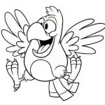 Desenhos de aves para colorir - papagaio