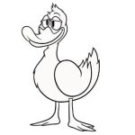 Desenhos de aves para colorir - pato 2