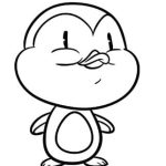 Desenhos de aves para colorir - pinguim 1