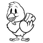 Desenhos de aves para colorir - pintinho