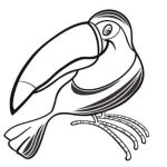 Desenhos de aves para colorir - tucano 1